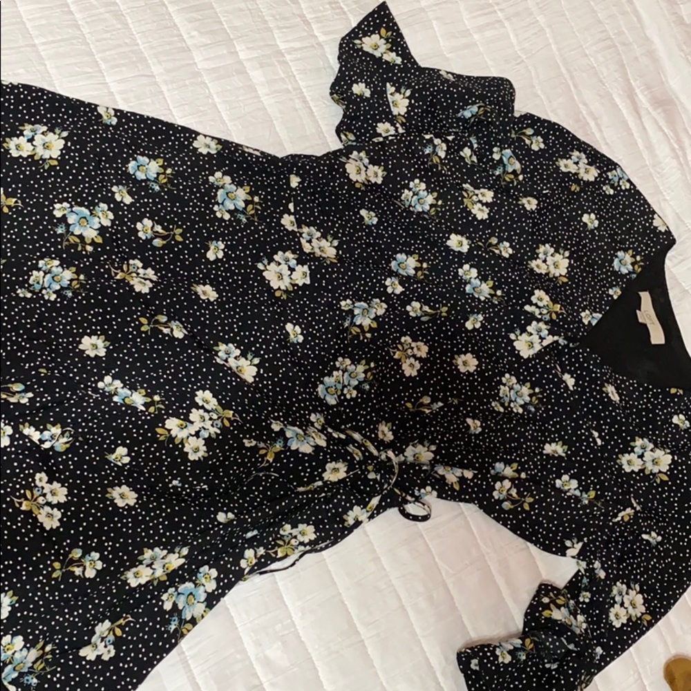 LOFT | Floral Wrap Skort Romper